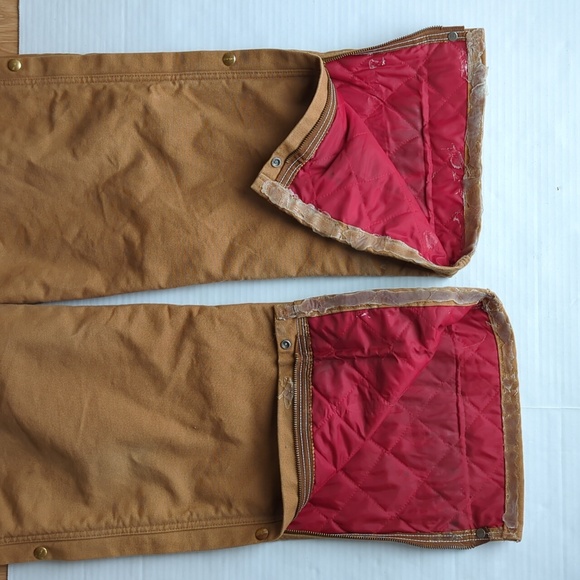 Carhartt Quilt Lined One Piece Work Wear Coverall 46 REGULAR Brown Red Tan - Picture 10 of 16